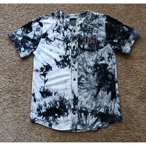 Ninth Hall Baseball Jersey Men's Medium Tie Dye Short Sleeve Embroidered
